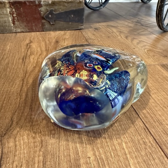 Art Glass‎ Fish Aquarium Paperweight Clamshell Double Sided 6" Tall - Picture 8 of 8
